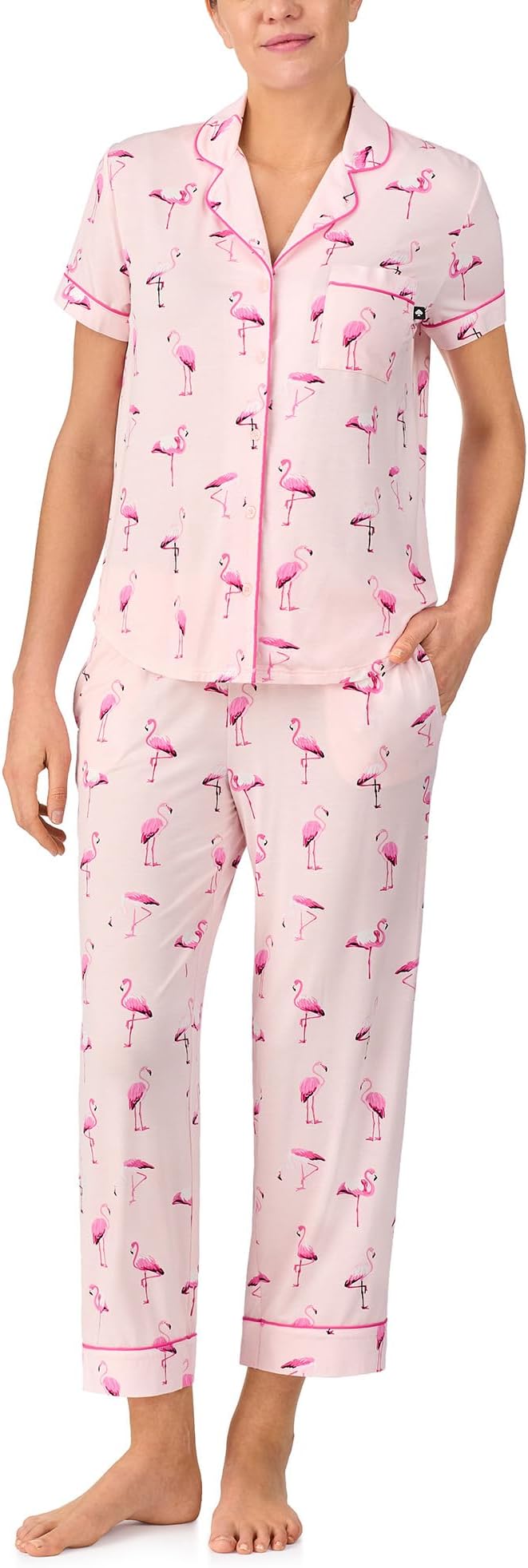 

Пижама Kate Spade New York Short Sleeve Cropped Pant PJ Set, цвет Pink Print