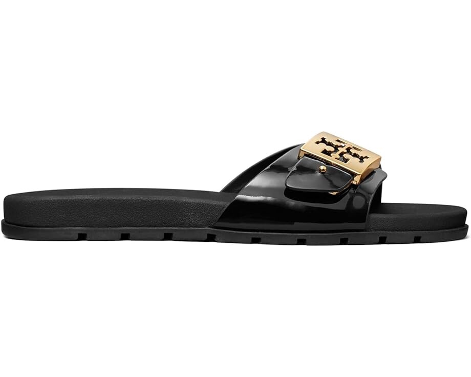 Сандалии Tory Burch Buckle Slide, цвет Perfect Black/Gold/Perfect Black — фото 3