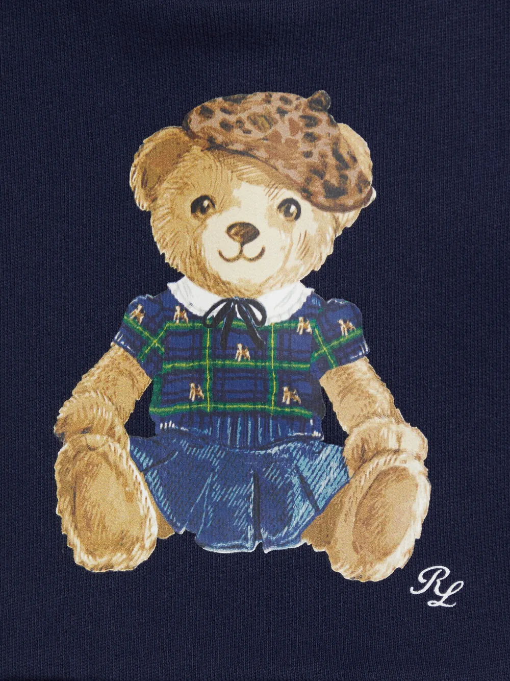 Спортивный костюм с оборками и принтом Teddy Bear POLO RALPH LAUREN KIDS, синий — фото 3