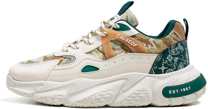 

Мужские дорожные кроссовки для бега, тенниса и ходьбы с амортизацией, спортивные кроссовки, модная повседневная обувь для ежедневного ношения Hhhchpm, зеленый