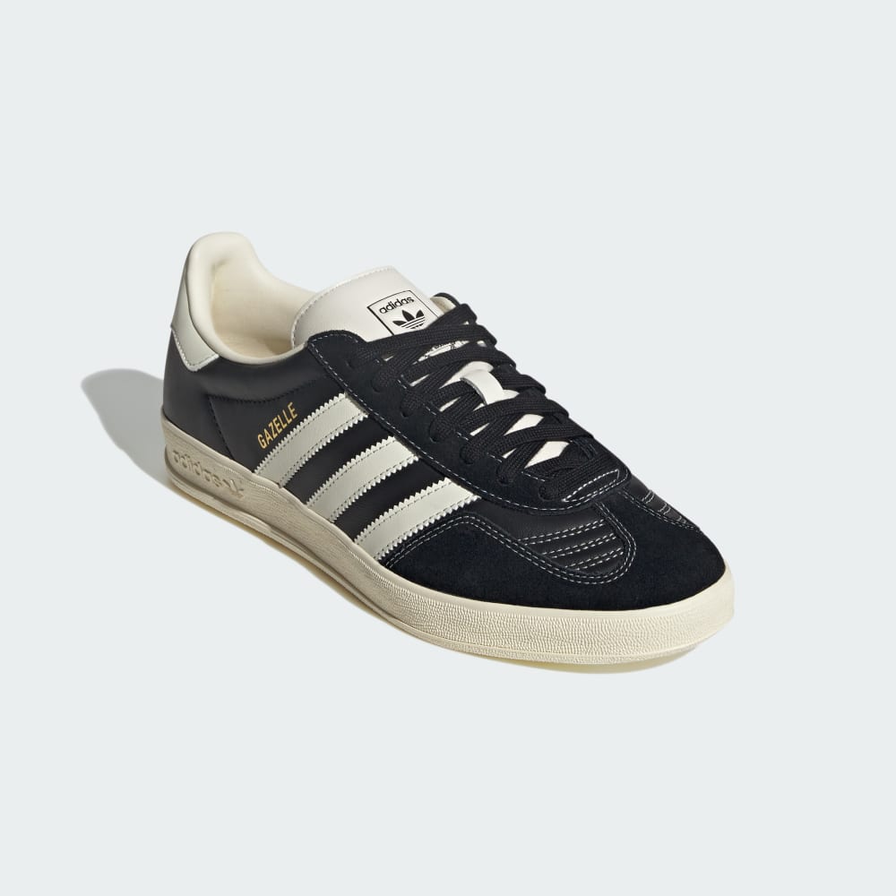 Кроссовки Adidas Gazelle Indoor Shoes, цвет Core Black/Cream White/Gold Metallic — фото 4