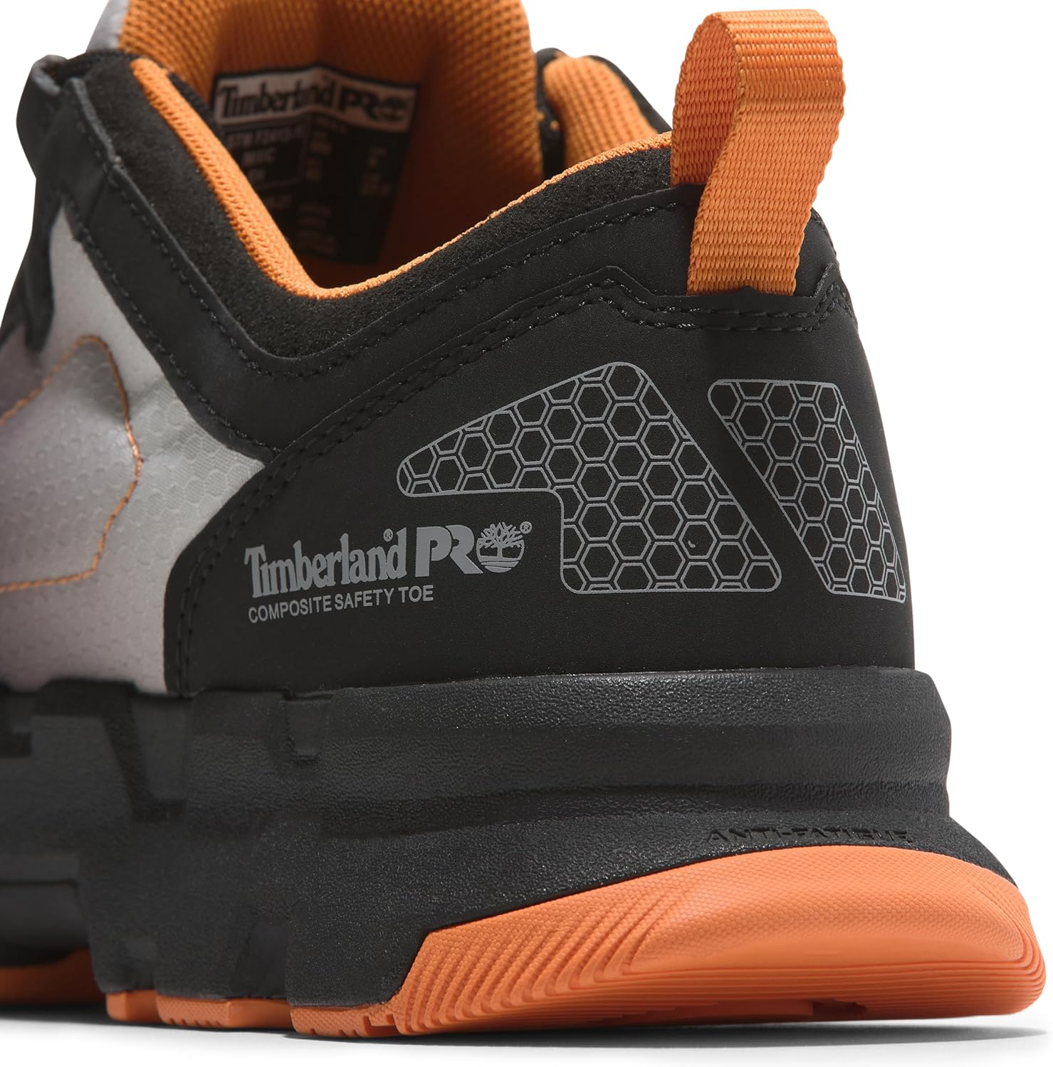 Мужские рабочие ботинки Timberland PRO Powertrain Ev Composite Safety Toe для занятий спортом в промышленных условиях, Grey/Orange — фото 3