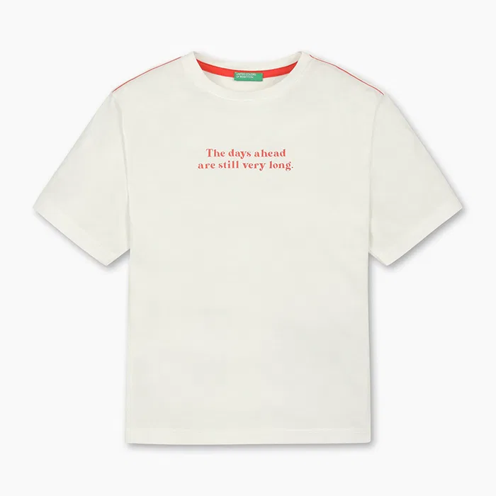 Детская футболка Summer Graphic белая от Benetton Kids