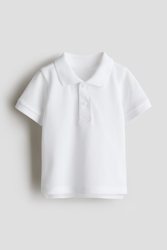 

Рубашка поло из хлопкового пике H&M, белый