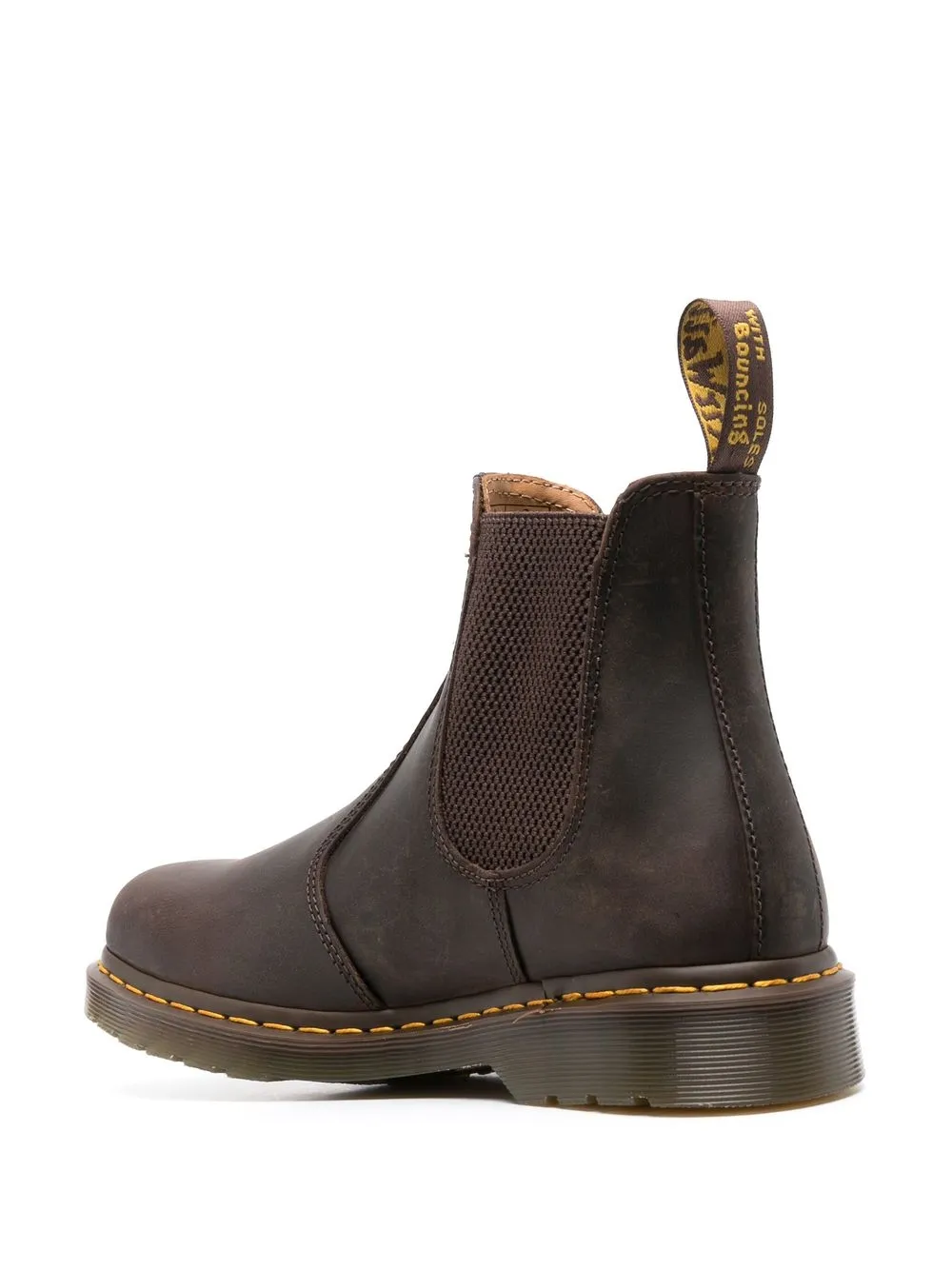 Мужские ботинки Dr. Martens с эластичными вставками кожаные, коричневый — фото 3