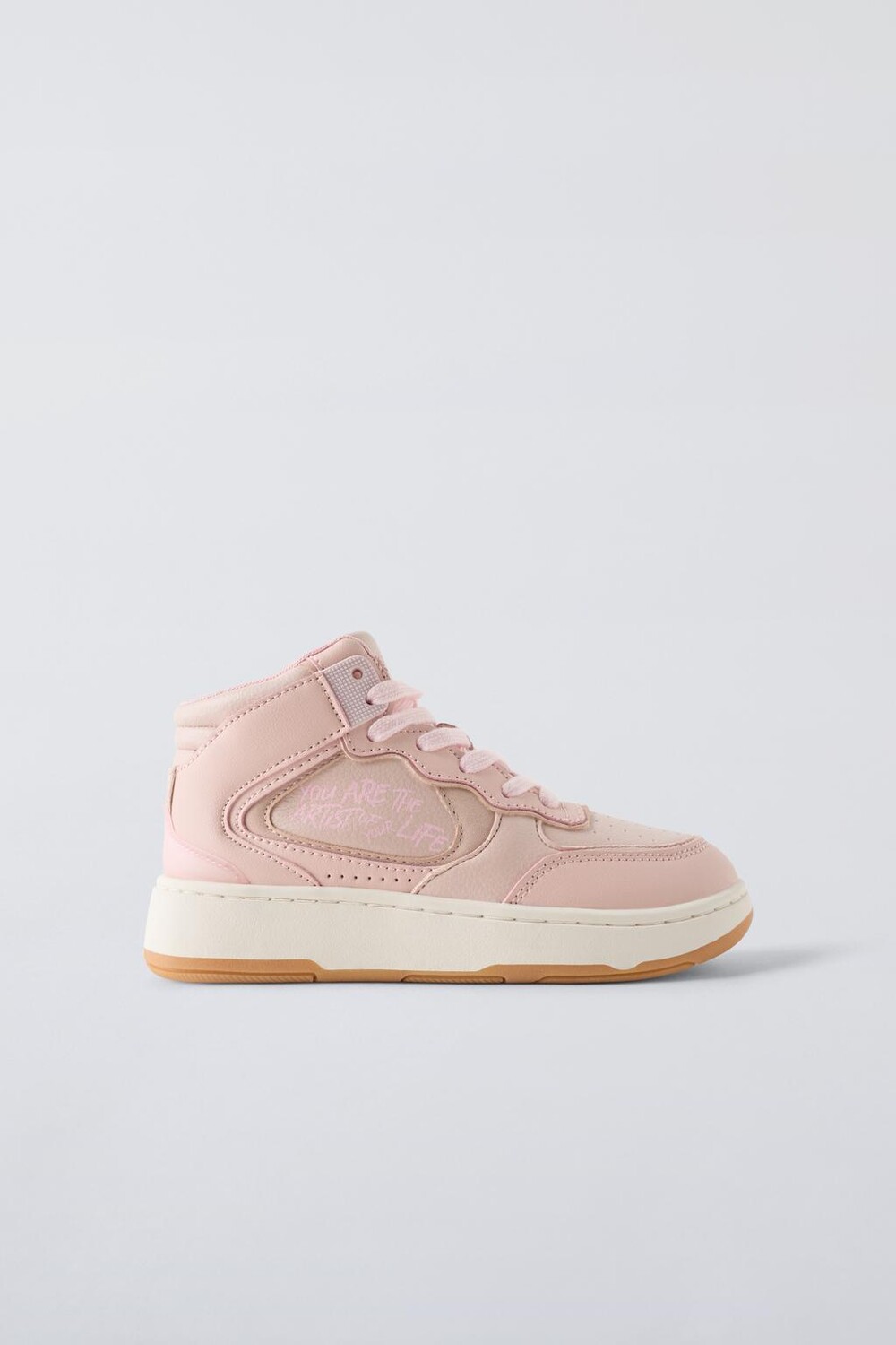 

Высокие кроссовки граффити ZARA, розовый