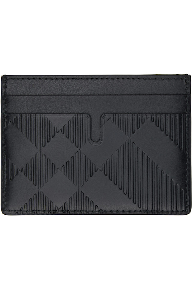 

Держатель для чековой карты с тиснением Burberry, черный