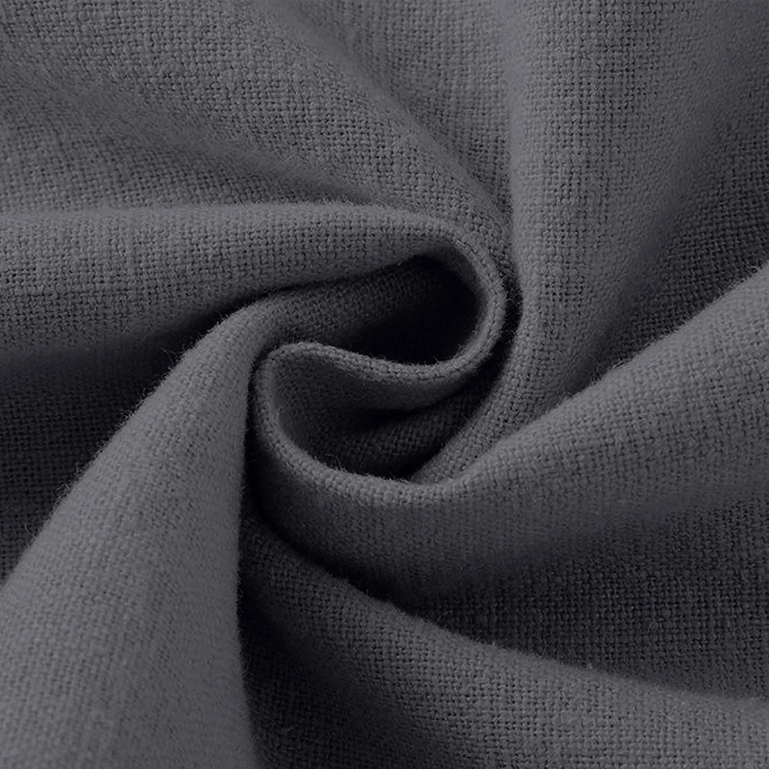 Женские широкие брюки из хлопка и льна, Dark Gray — фото 2