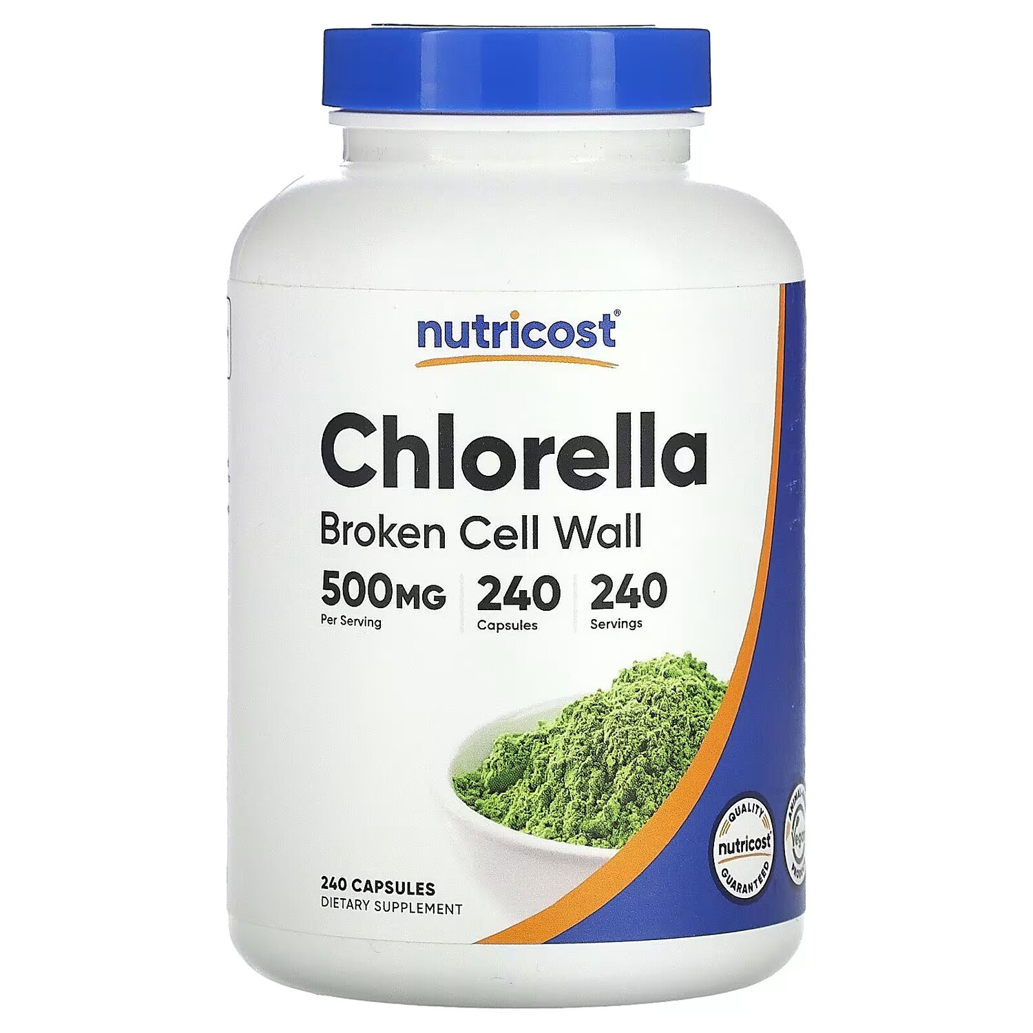 

Хлорелла Nutricost 500 мг, 240 капсул