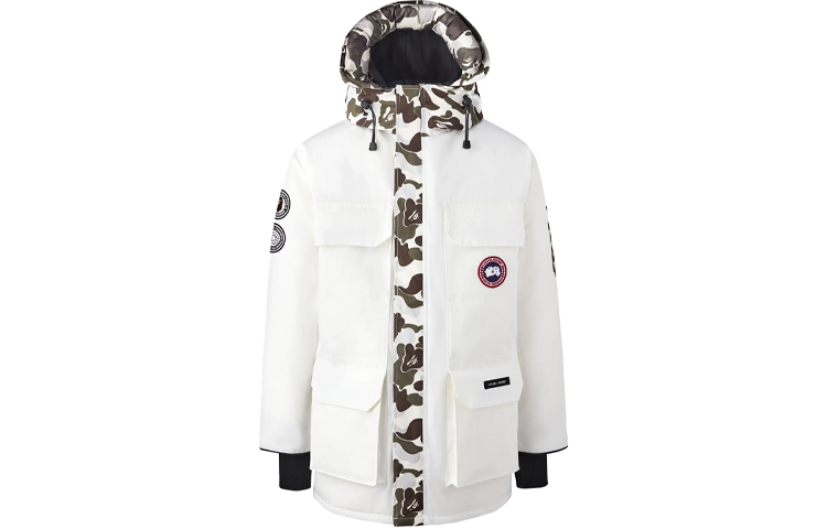 Canada Goose Экспедиционная пуховая куртка зимняя унисекс белая, White — фото 3