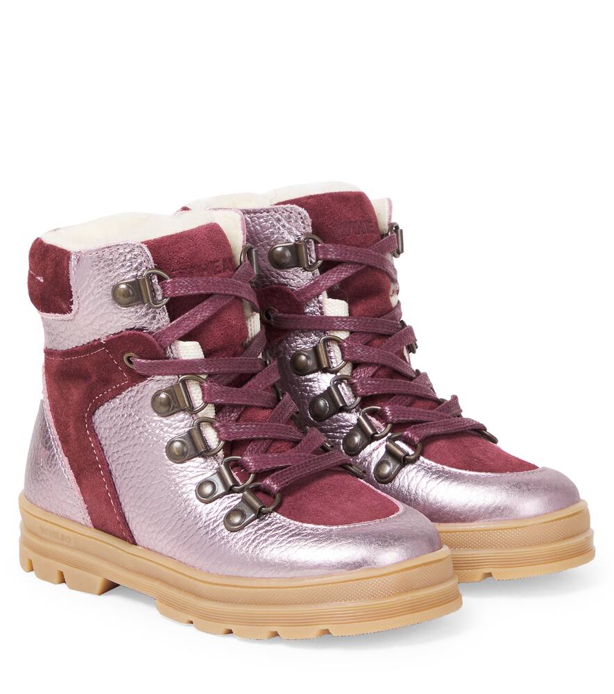 

Тони кожаные ботинки с отделкой из замши Wheat, Rose Pearl