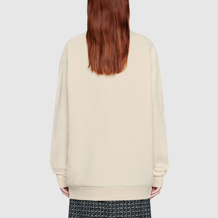 Толстовка (WMNS) Gucci x Disney Co-Branded Oversized Mickey Mouse Pattern Sweater For Beige 469250-XJB8C-9230, кремовый — фото 3