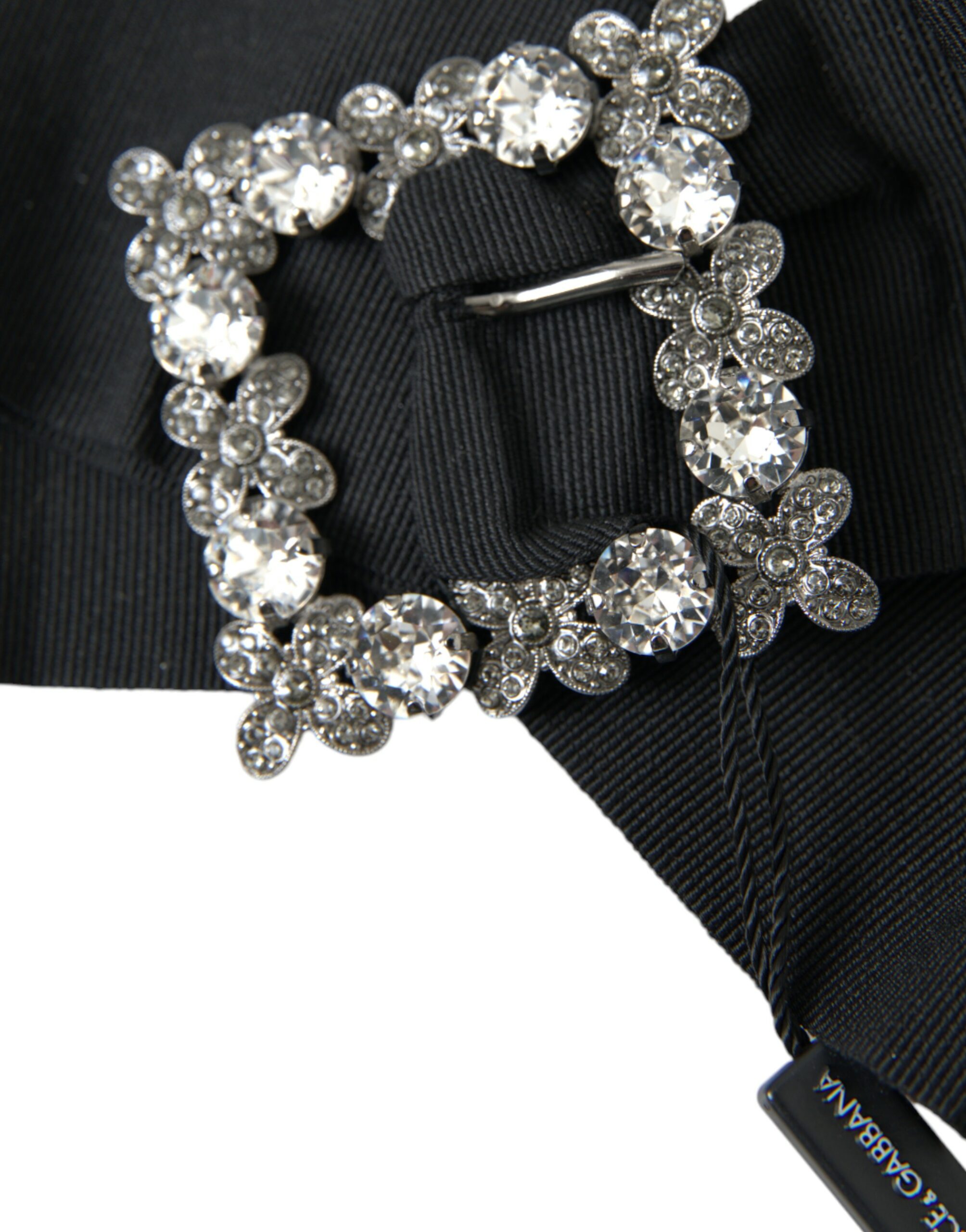 Черная заколка для волос с кристаллами Swarovski Dolce & Gabbana — фото 2