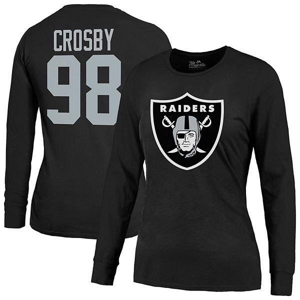 

Женская футболка с длинным рукавом Maxx Crosby Las Vegas Raiders с именем и номером игрока черная Majestic Threads, Черный, Женская футболка с длинным рукавом Maxx Crosby Las Vegas Raiders с именем и номером игрока черная Majestic Threads