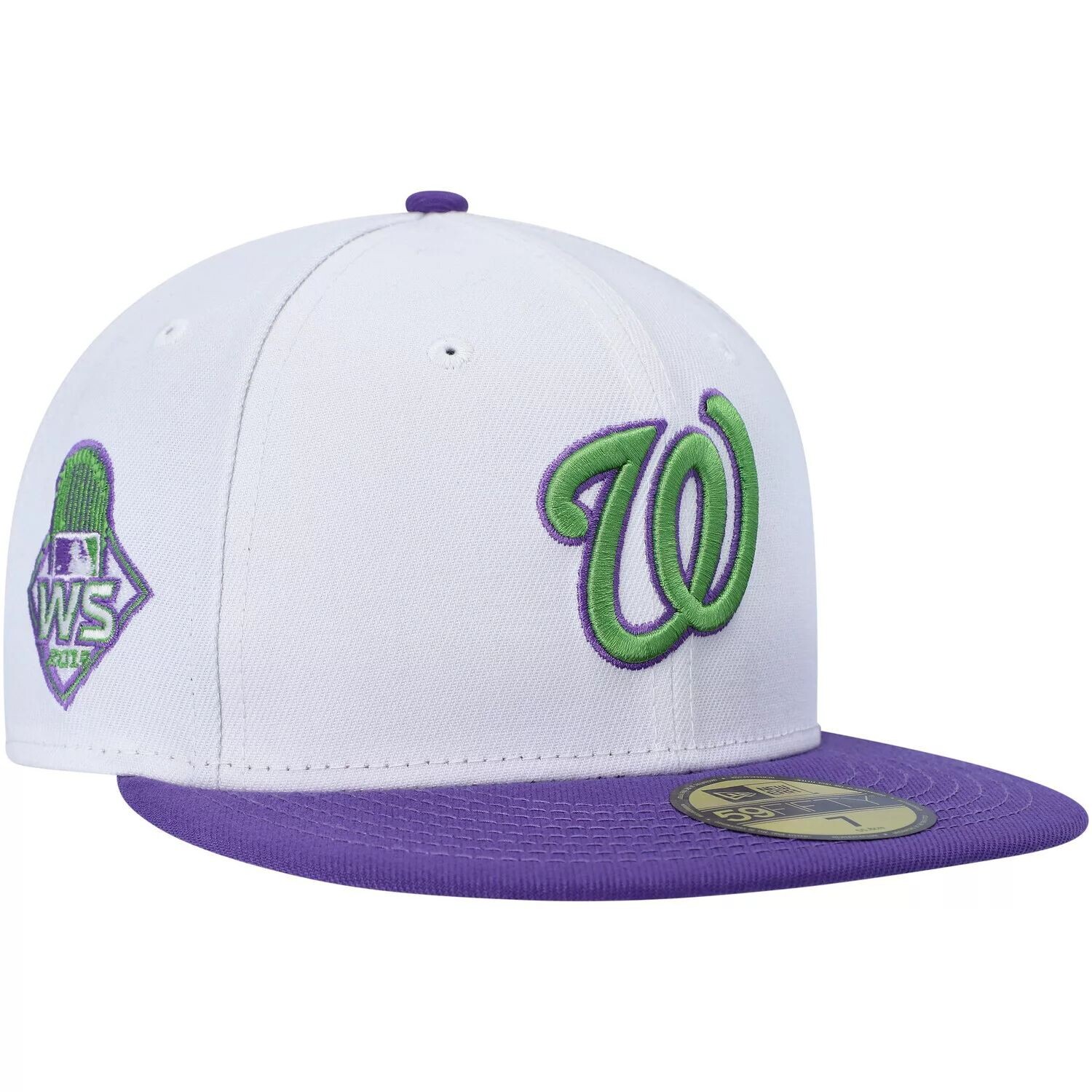 

Мужская облегающая шляпа New Era White Washington Nationals 59FIFTY