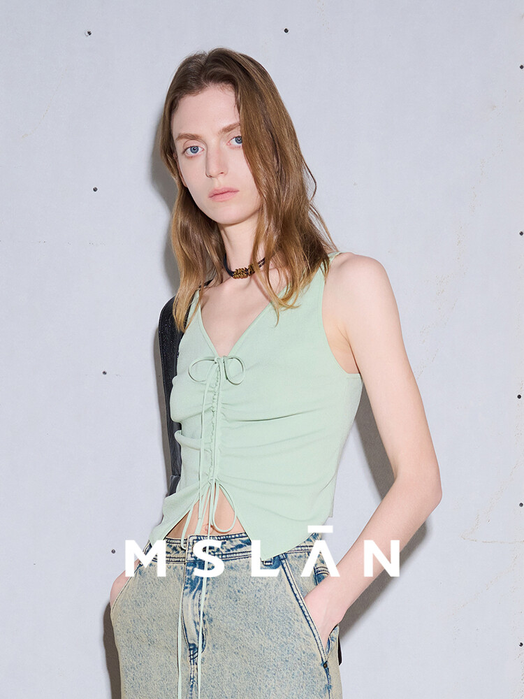 

Топ Mslan на завязках, зеленый