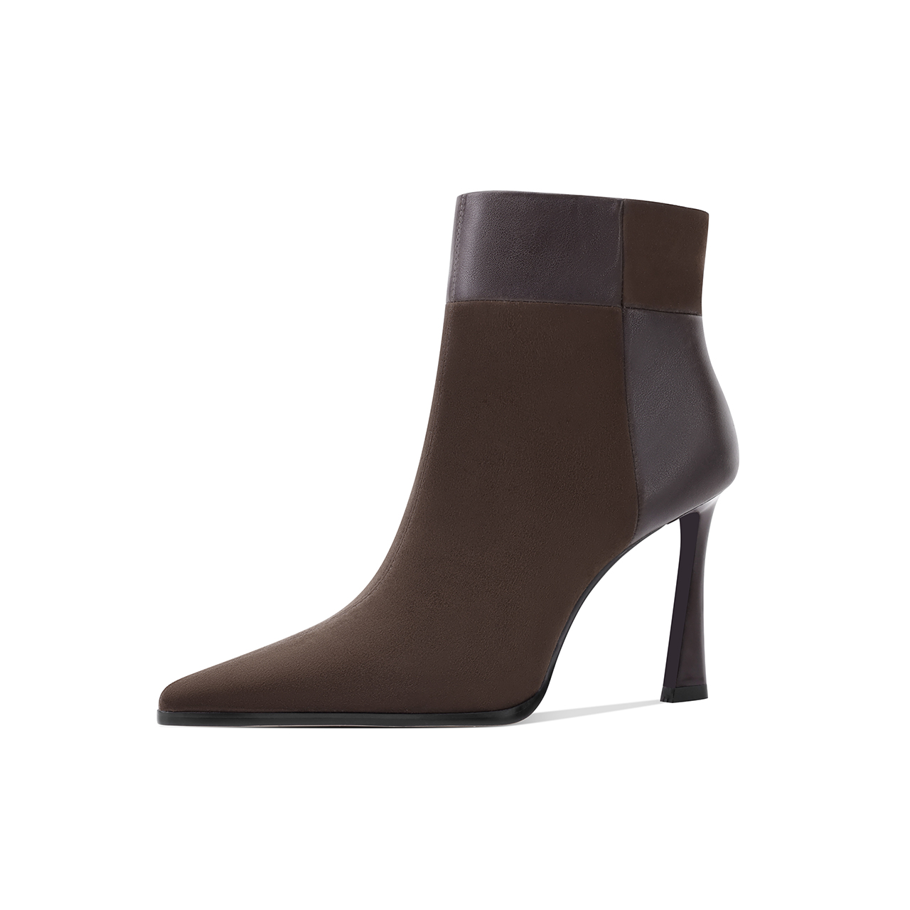 Shesrim Женские коричневые ботильоны на каблуке 8 см, цвет Brown (8cm)
