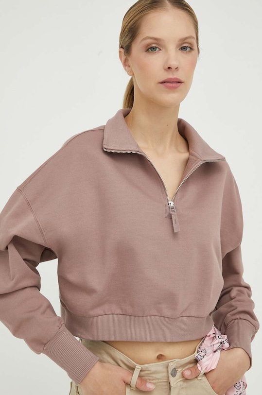 

Хлопковая толстовка G-Star, коричневый