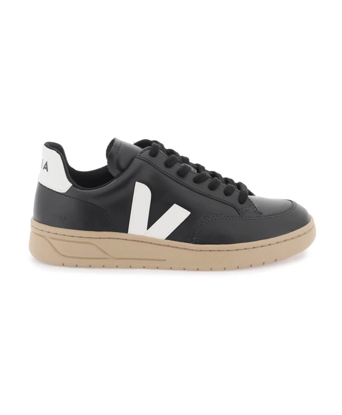 

Кожаные кроссовки v 12 с резиновыми монограммами Veja, черный