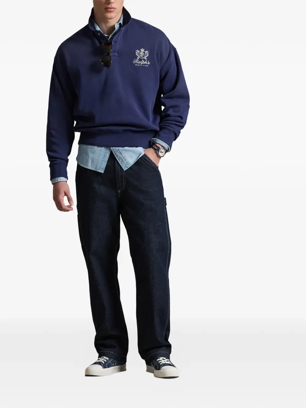Толстовка с детальным описанием Polo Ralph Lauren, синий — фото 2