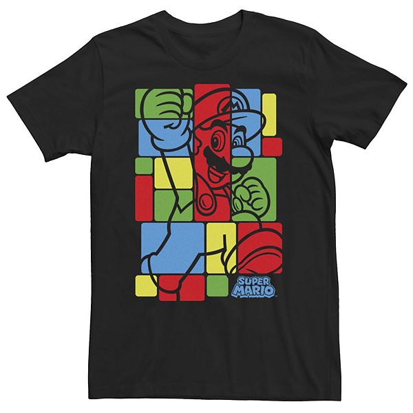 

Футболка Big & Tall Nintendo Super Mario Colorful Squares Fill Classic Licensed Character