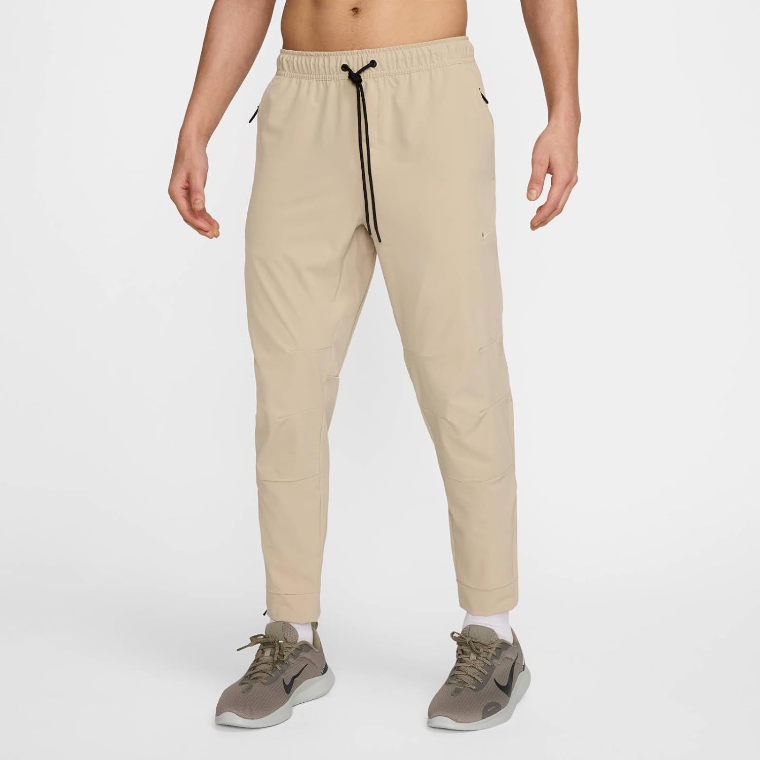 Мужские зауженные брюки Nike Dri-fit Unlimited, Desert Khaki/Black/Desert Khaki — фото 2