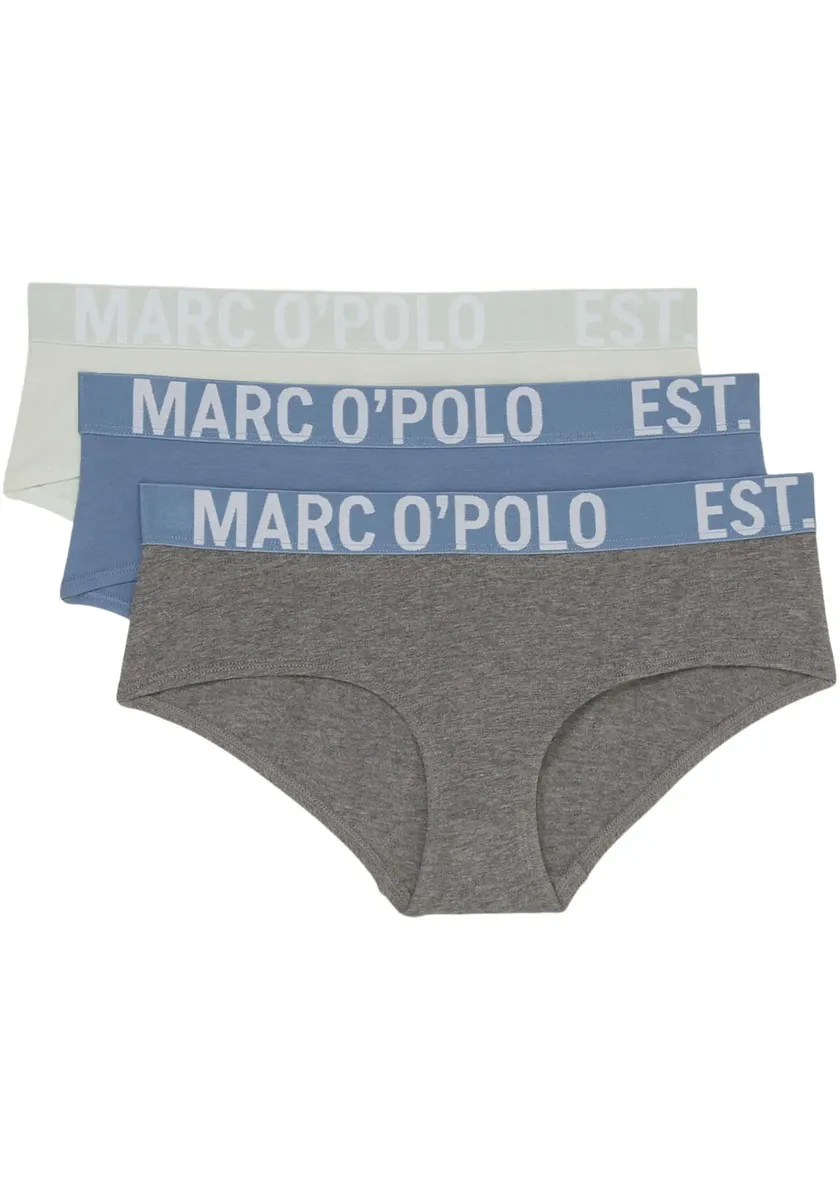 

Трусики Marc O'Polo (3 шт. в упаковке) с поясом с логотипом, цвет Green-Grey-Blue