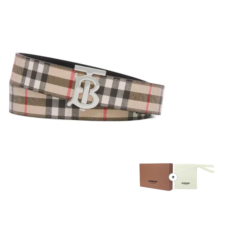 

Ремень женский Burberry Vintage, бежевый / черный