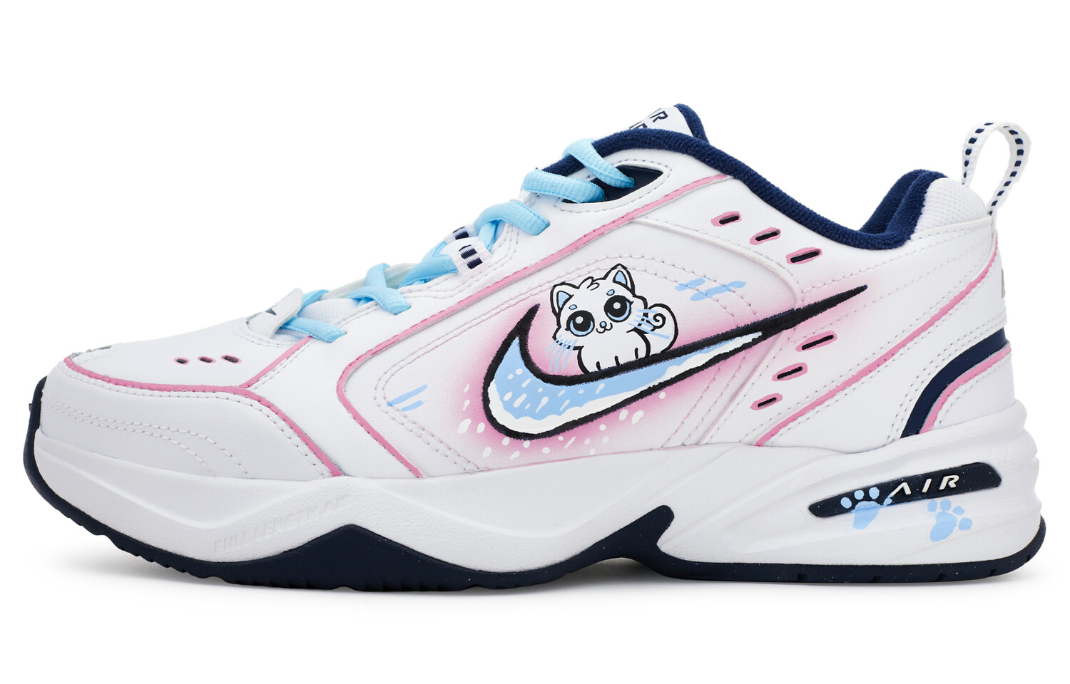 

Массивные кроссовки Nike Air Monarch 4 унисекс, White Pink Blue