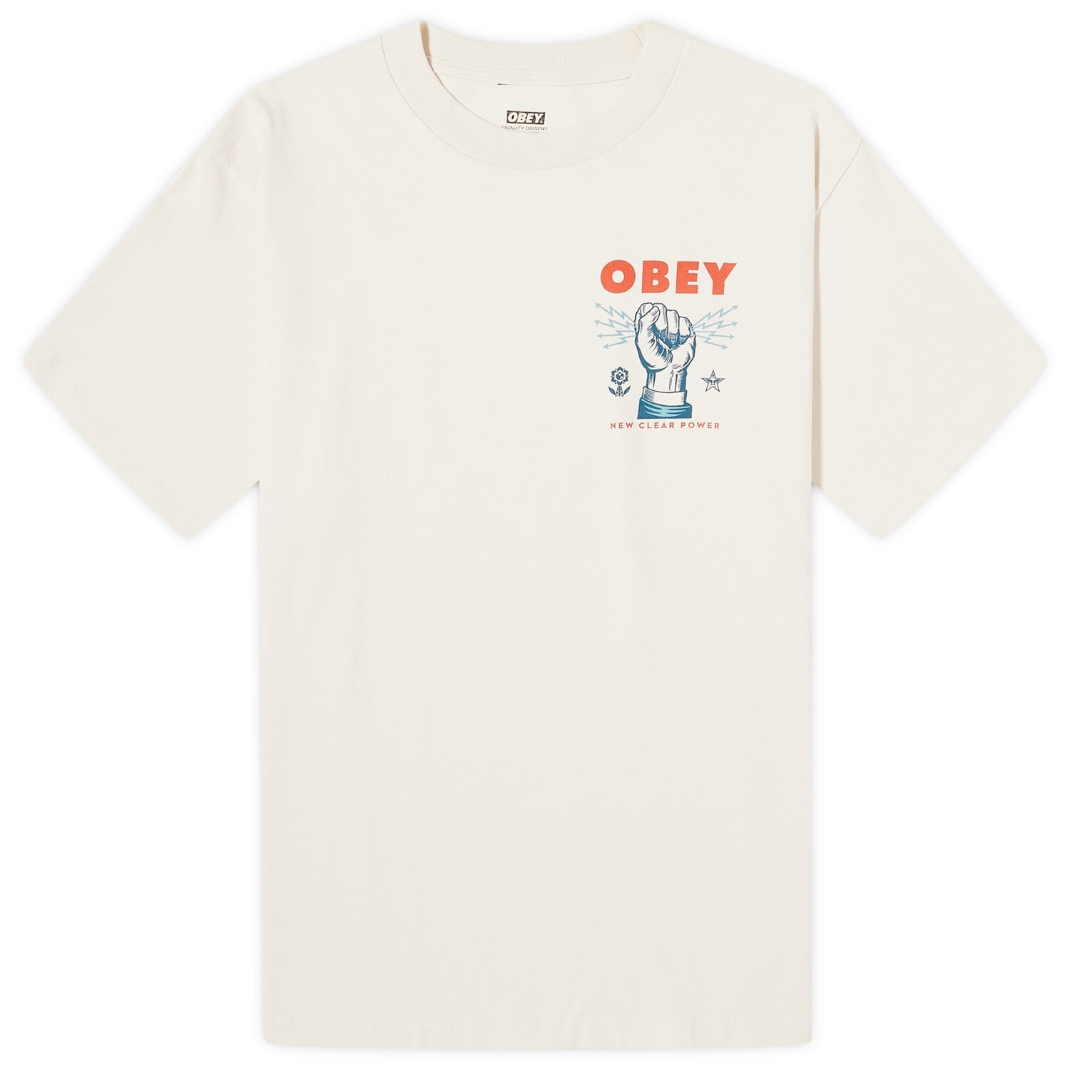 

Футболка Obey New Clear Power T-Shirt, цвет Cream