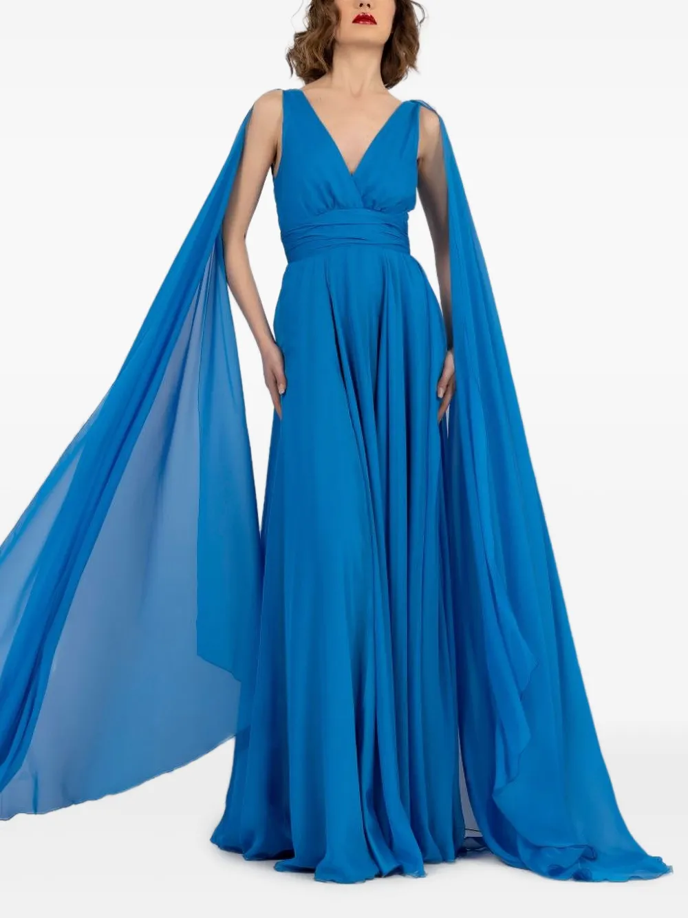 

Платье макси с V-образным вырезом Alessandro Legora, синий