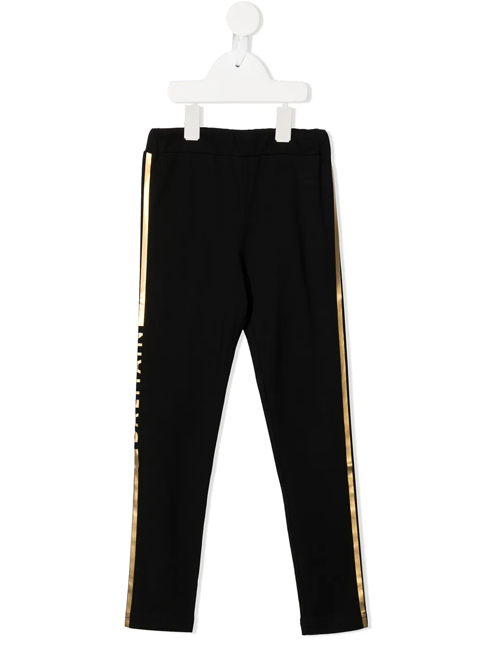 

Леггинсы с логотипом на лампасах Balmain Kids, черный