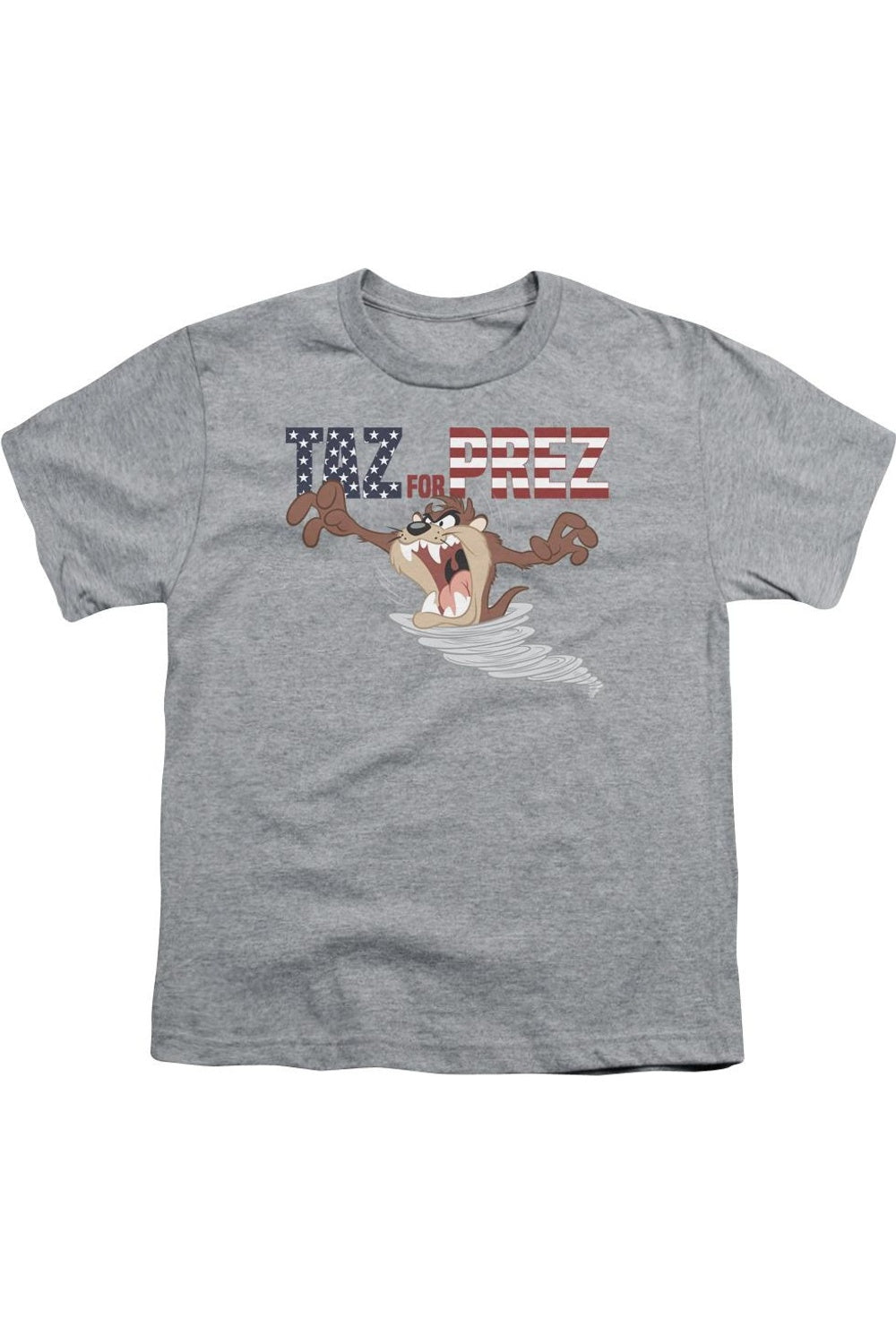 

Футболка с коротким рукавом для детей Looney Tunes Taz For Prez 3 Gildan, Athletic Heather