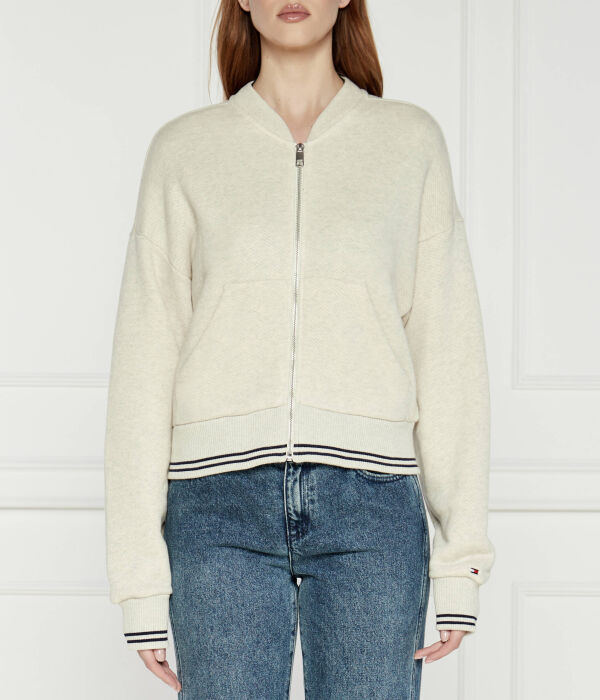 

Укороченный университетский свитер Regular fit Tommy Hilfiger, экрю
