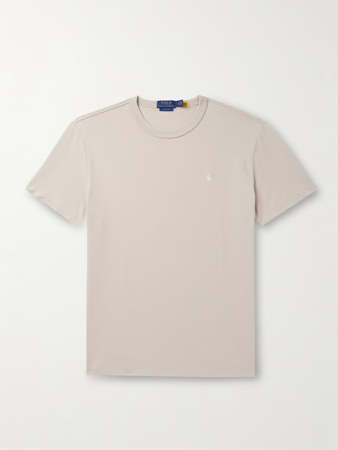 

Футболка из хлопкового джерси с вышитым логотипом POLO RALPH LAUREN, серый