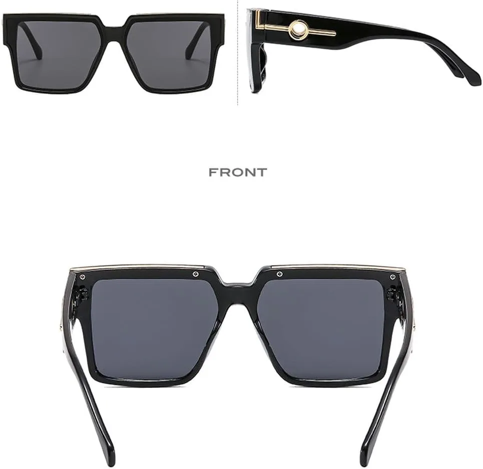 

Женские солнцезащитные очки в винтажном стиле с крупной оправой, мужские модные солнцезащитные очки класса люкс с защитой от УФ-излучения UV400 HVTVTLA, White