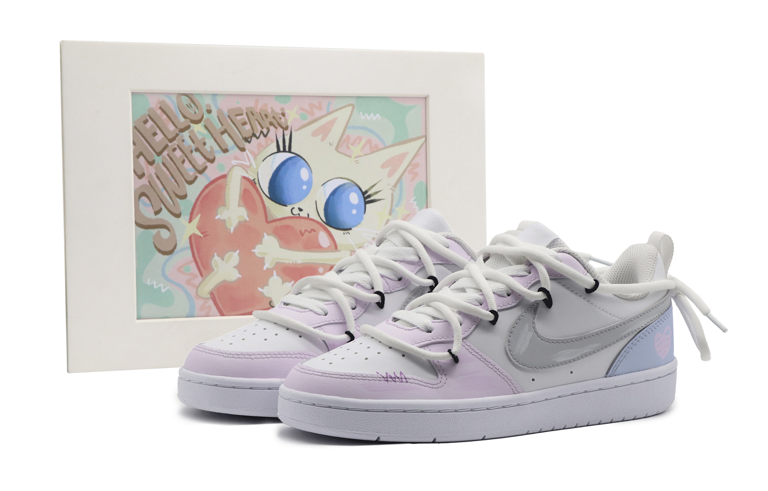 

Кроссовки Nike Court Borough Series Skateboard Shoes Women's Low-Top Pink Purple