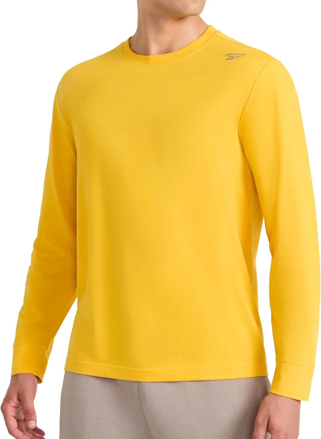 

Мужская футболка Volt с длинным рукавом, стандартный крой, легкая ткань Cotton-Poly Jersey Reebok Apparel