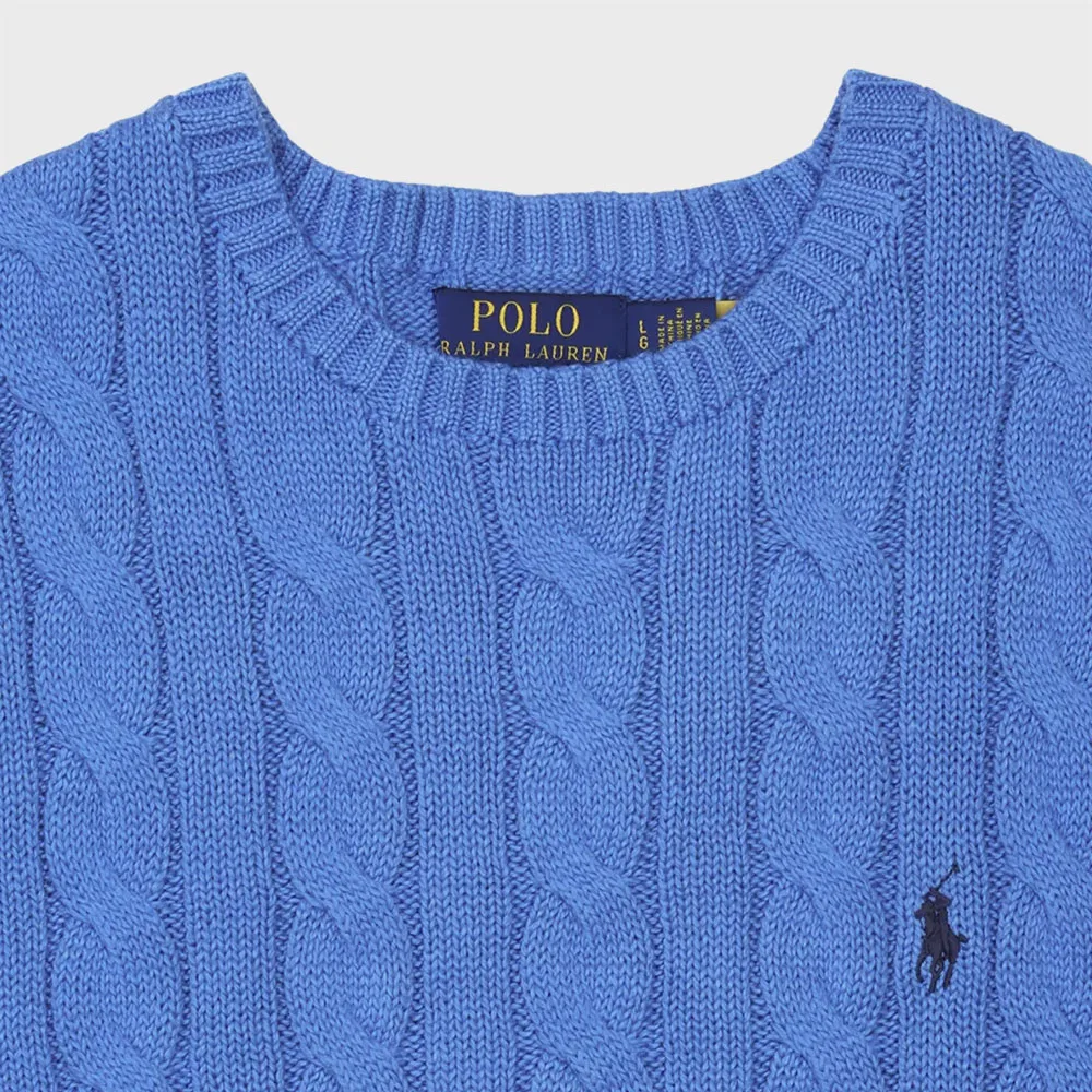 Мужской синий хлопковый свитер крупной вязки от Polo Ralph Lauren — фото 3