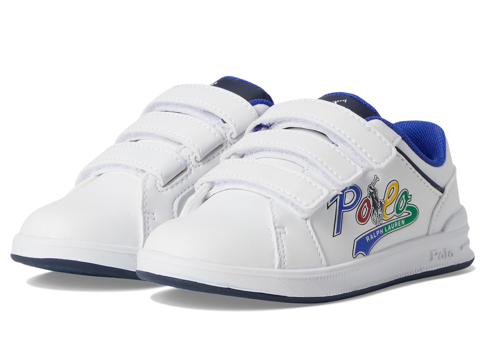 

Кроссовки Polo Ralph Lauren Kids Heritage Court IV Graphic EZ, цвет White Multi