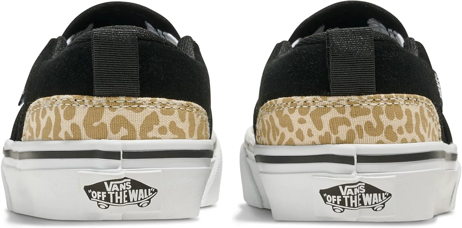 Кеды Vans Asher без шнурков для детей и подростков, леопардовый принт — фото 2