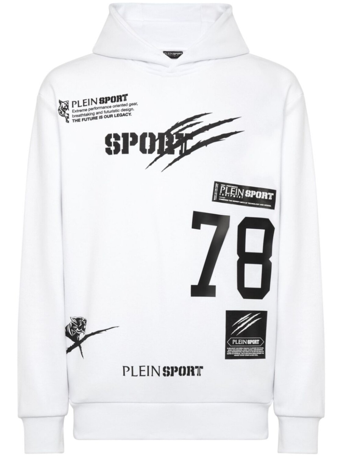 

Plein Sport худи с логотипом, белый