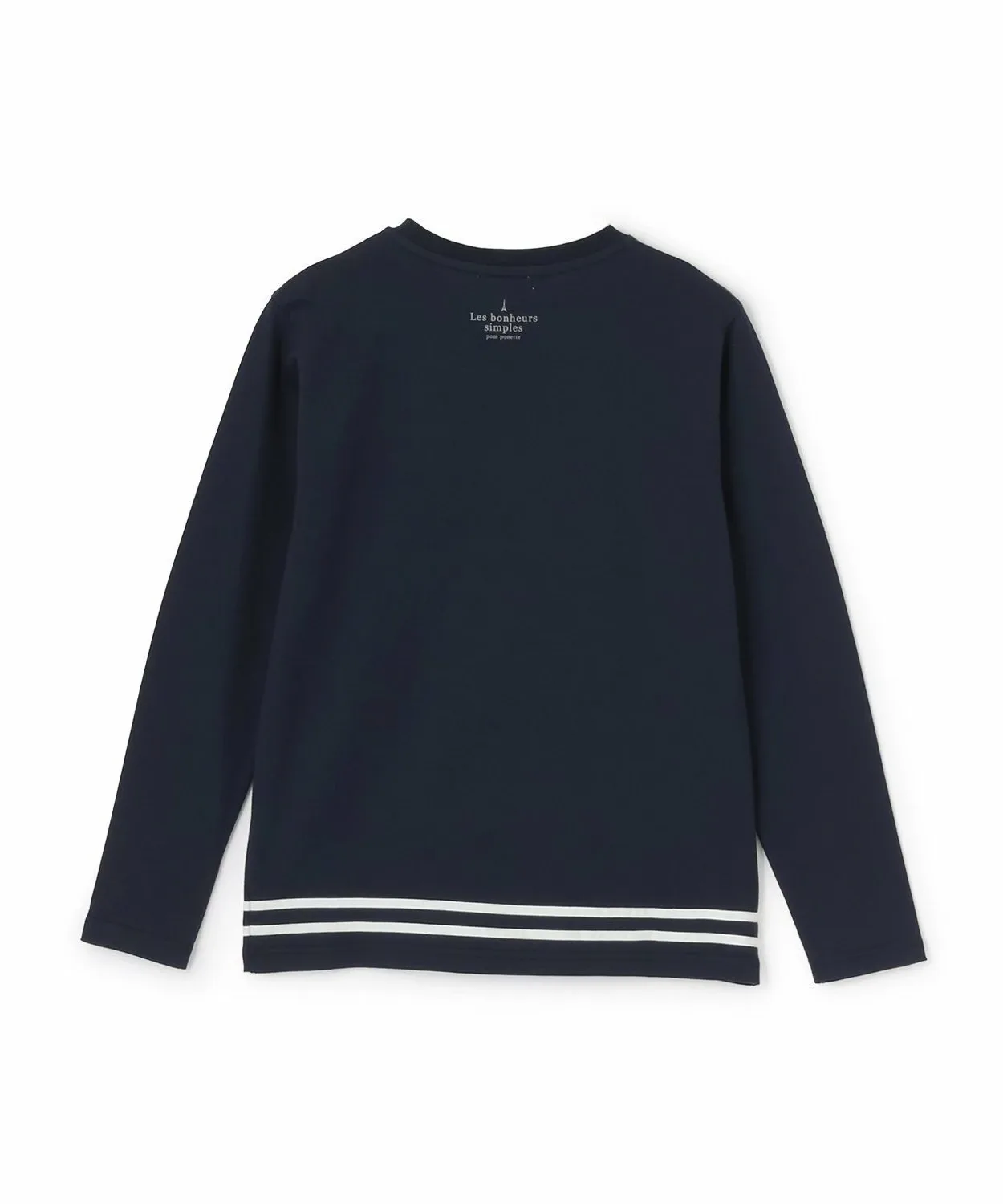Длинная футболка с логотипом Эйфелевой башни Pom ponette junior, Navy blue — фото 2