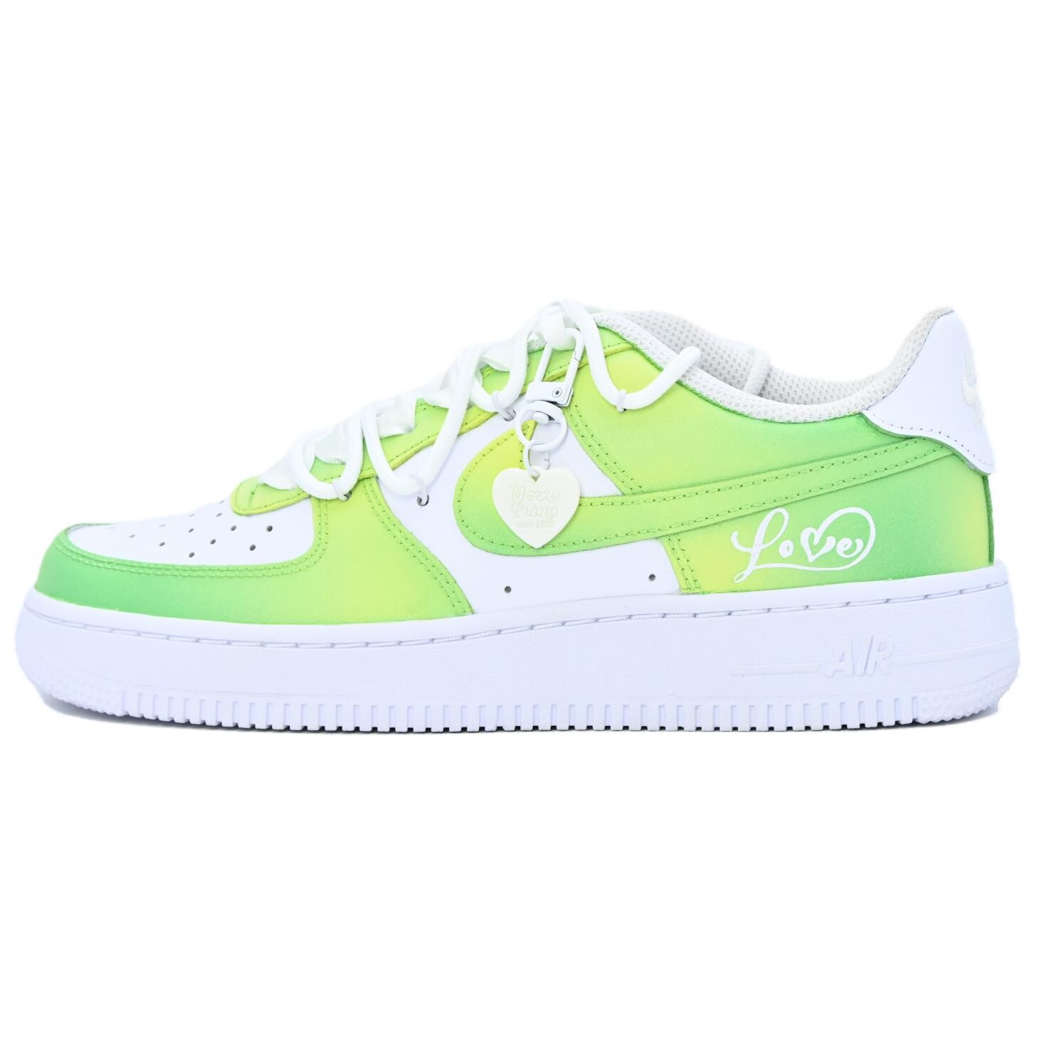 

Кроссовки Nike Air Force 1 Skateboarding Shoes Women's Low-top Green/yellow/white, светло-зеленый