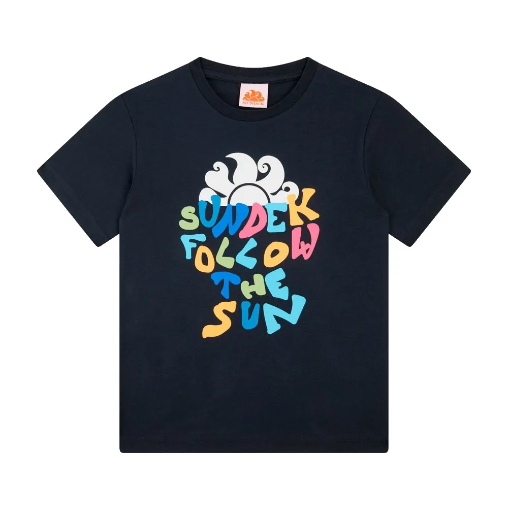 

Футболка Sundek Colourful multipop print, синий