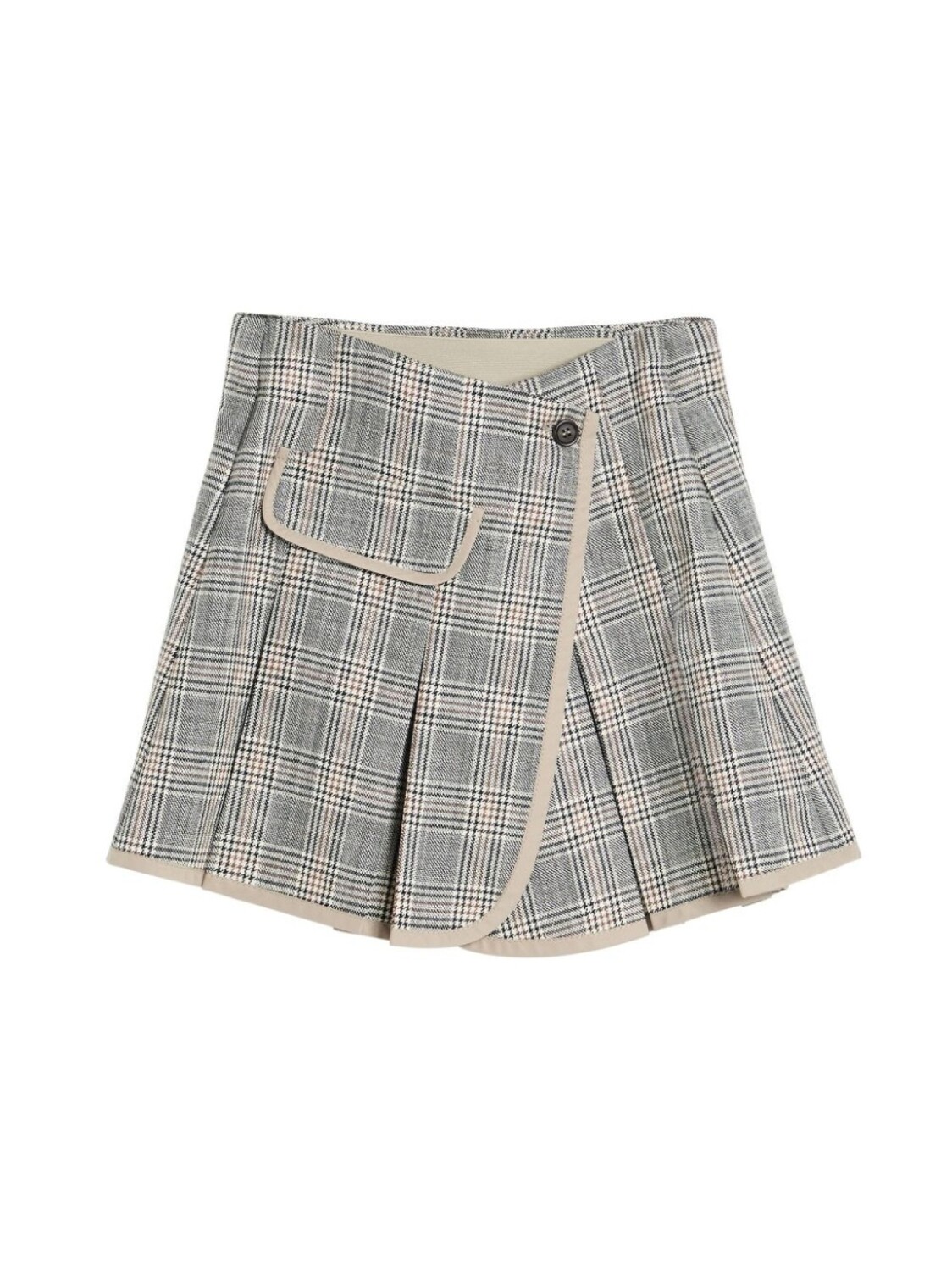 

Юбка-халат в клетку Brunello Cucinelli Kids, нейтральный цвет