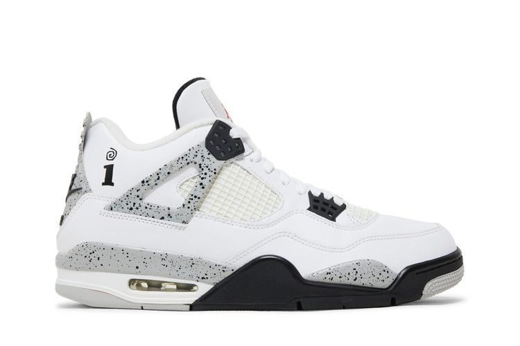 Кроссовки Air Jordan Interscope Records x Air Jordan 4 Retro OG 'White Cement', белый — фото 2