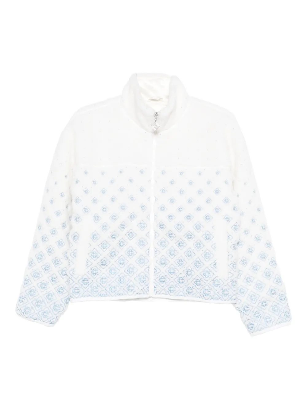 

Куртка из флиса с вышитым логотипом Casablanca, белый