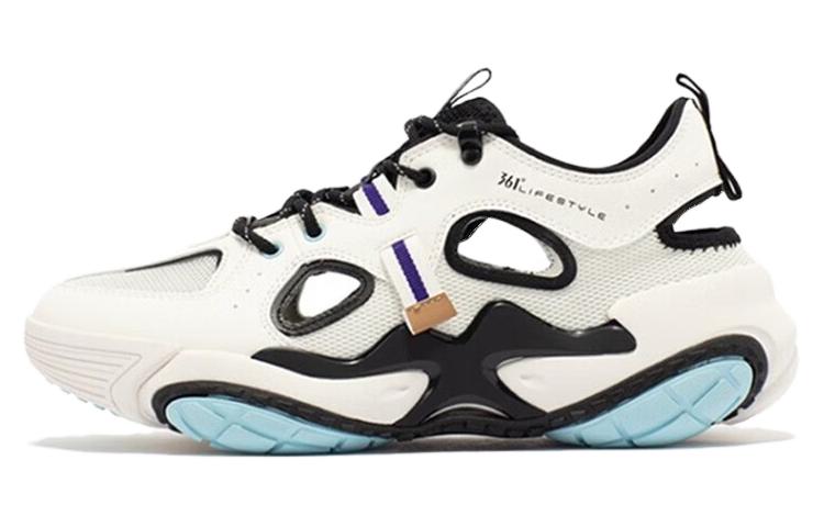 

Амортизирующие износостойкие низкие повседневные кроссовки мужские Feather White/Obsidian Black 361°