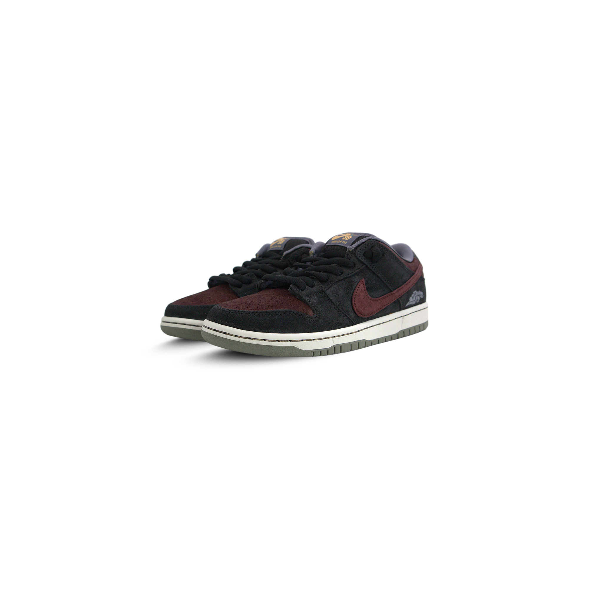 Nike Кроссовки для скейтбординга Dunk SB Returning Clouds Suede Abrasion Resistant низкие унисекс Black Red — фото 4
